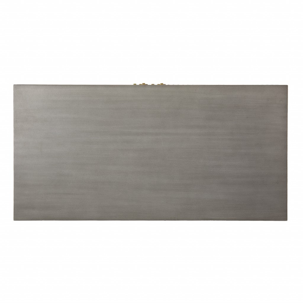 32" Gray Solid Wood Sideboard with Two Doors-4
