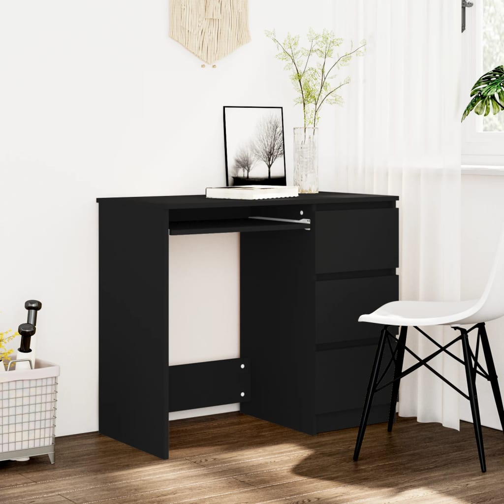 vidaXL Desk Computer Desk Office Desk Workstation with Drawer Engineered Wood