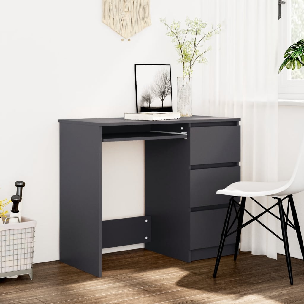 vidaXL Desk Computer Desk Office Desk Workstation with Drawer Engineered Wood