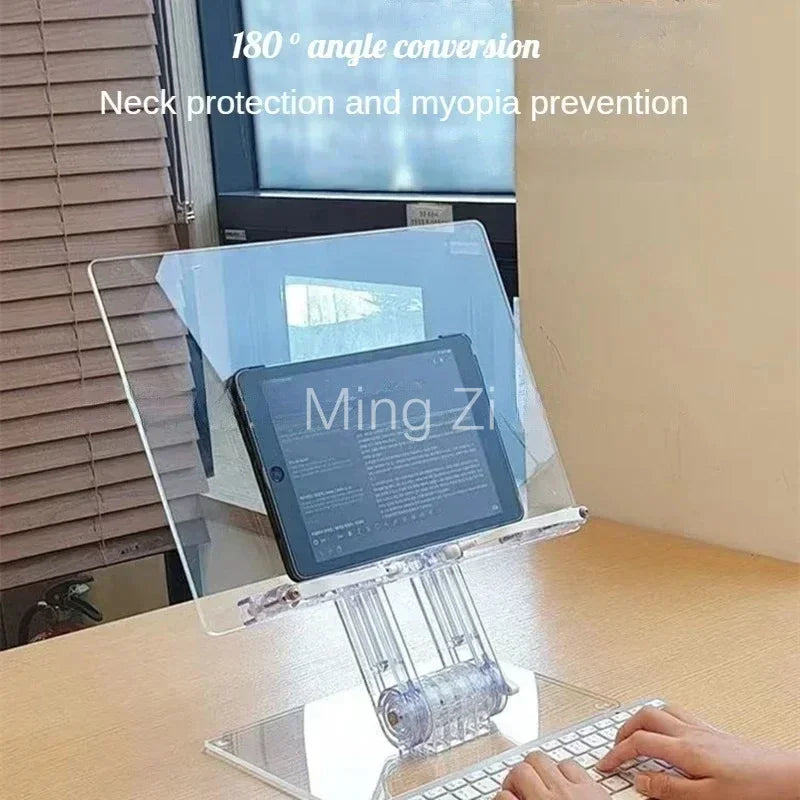 NNEOBA Luxury Lifted Acrylic Laptop Stand: 180° Rotatable, Ergonomic Design-3