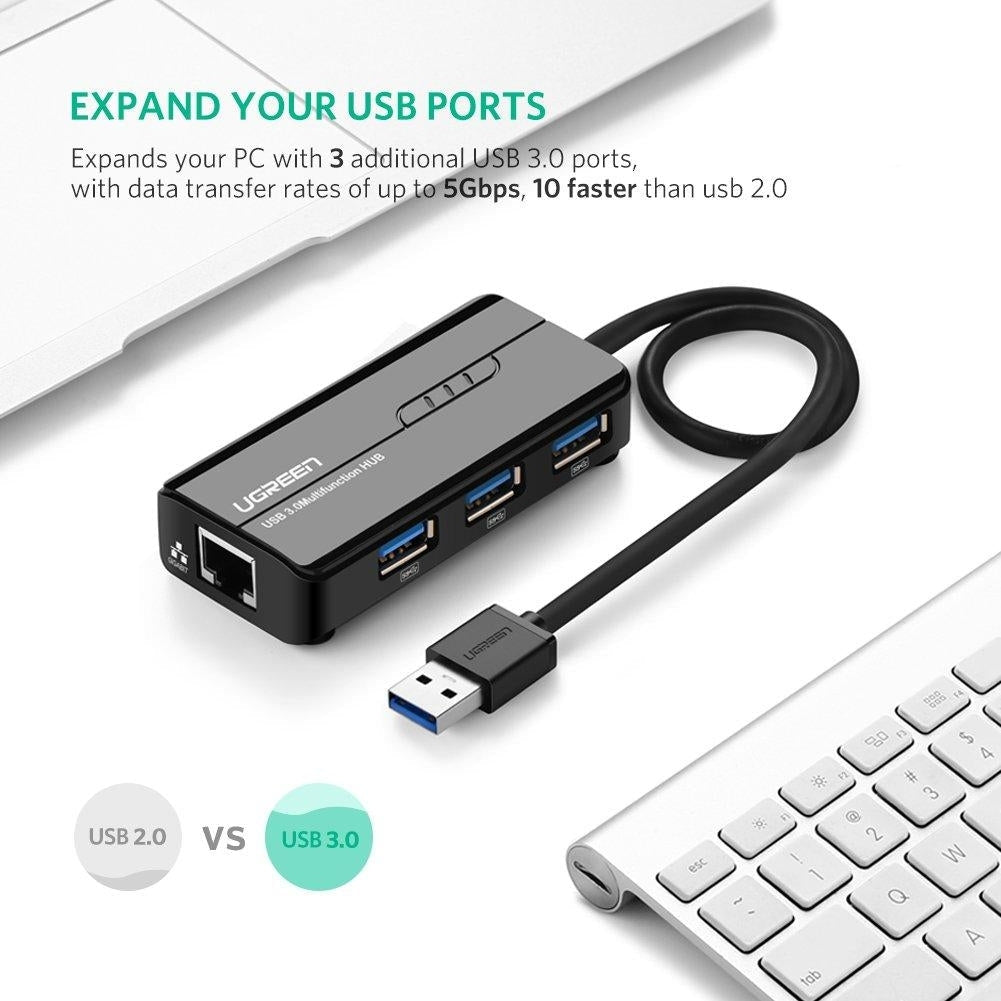 NNEDSZ USB 3.0 Hub with Gigabit Ethernet Adapter (20265)-1