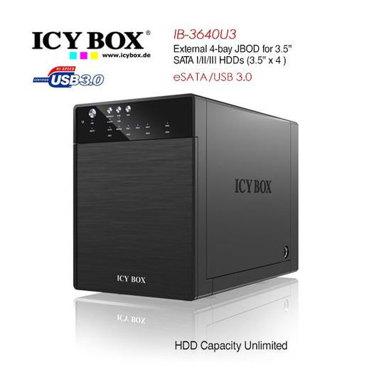 NNEDSZ IB-3640SU3 External 4-bay JBOD system for 3.5 Inch SATA HDDs-0