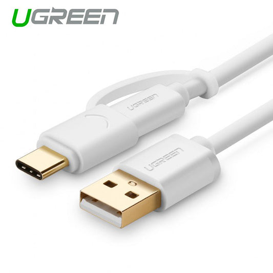 NNEDSZ USB 2.0 to type C  micro USB cable - White 1M (30171)-0